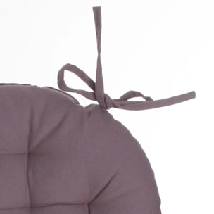 Galette de chaise ronde gris taupe D38cm