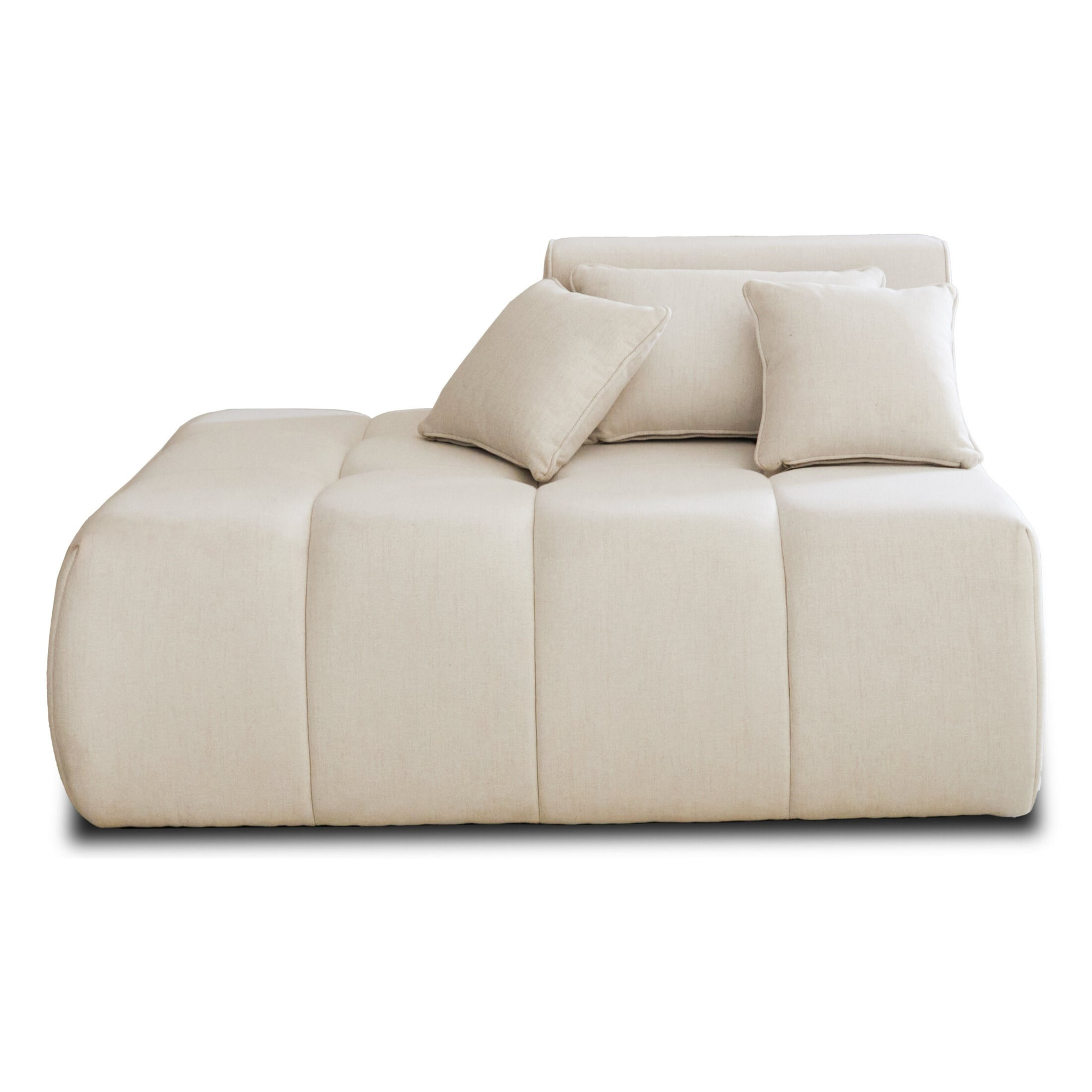 Caracas - module d'assise gauche - en tissu - Beige