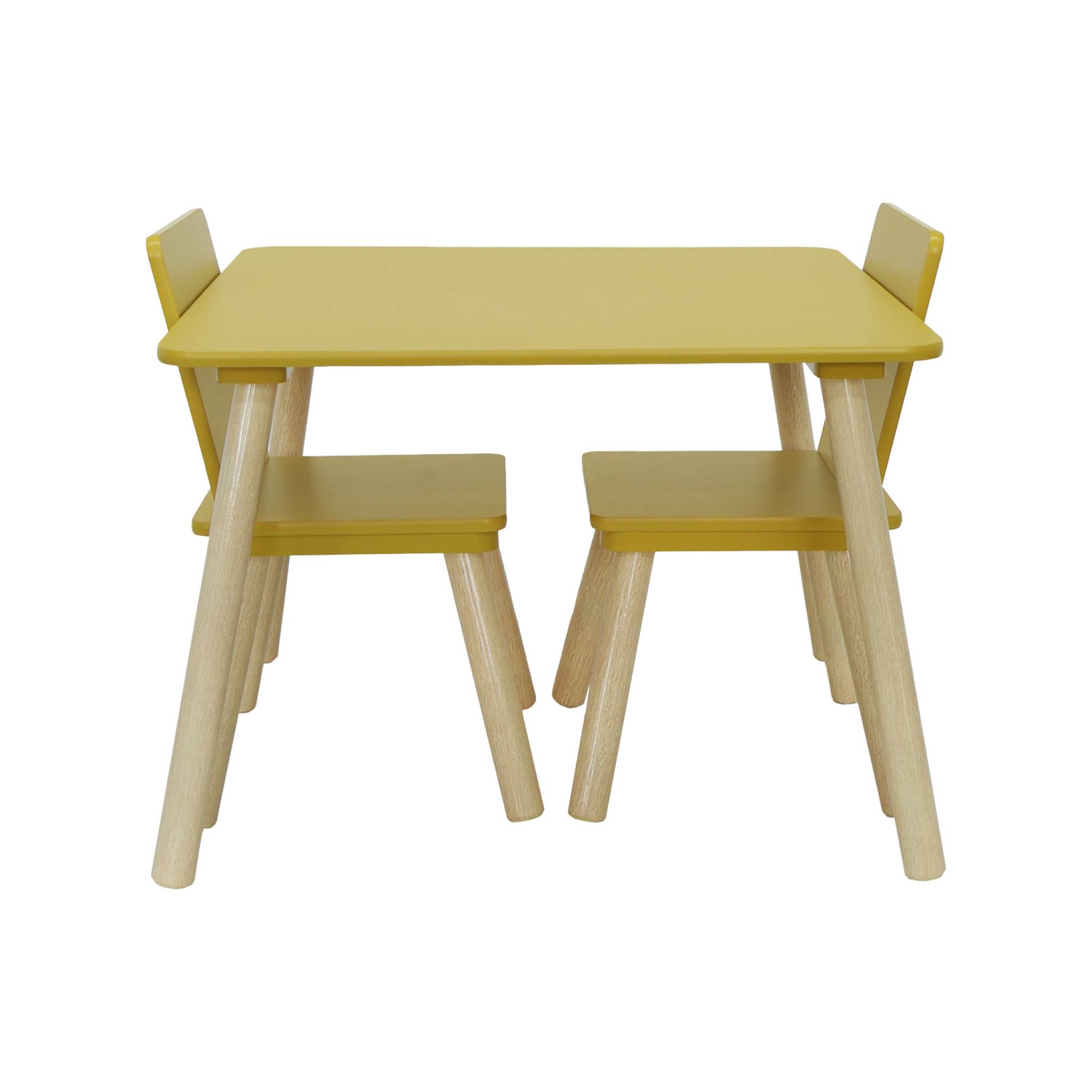 Table carrée enfant bois de pin 2 assises JUDITH
