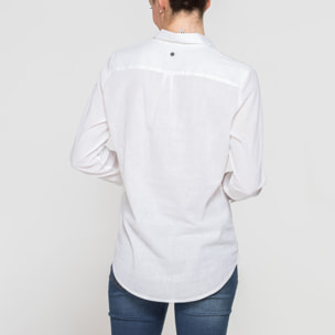 CAMICIA MODELLO SERAFINO IN TESSUTO LINO COTONE