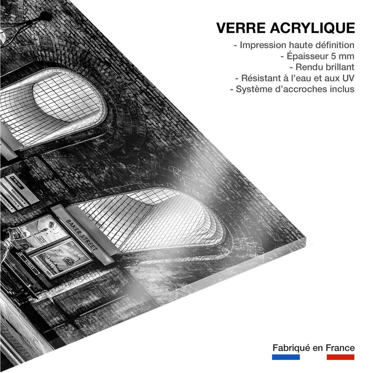 Tableau noir et blanc baker street Tableau plexiglas