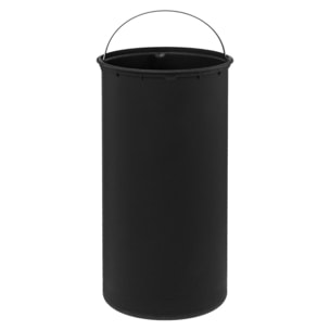 Papelera de bambú 30l acero inoxidable