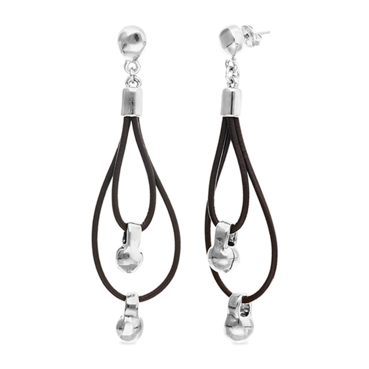 Pendiente GRAVEDAD PLATEADO U