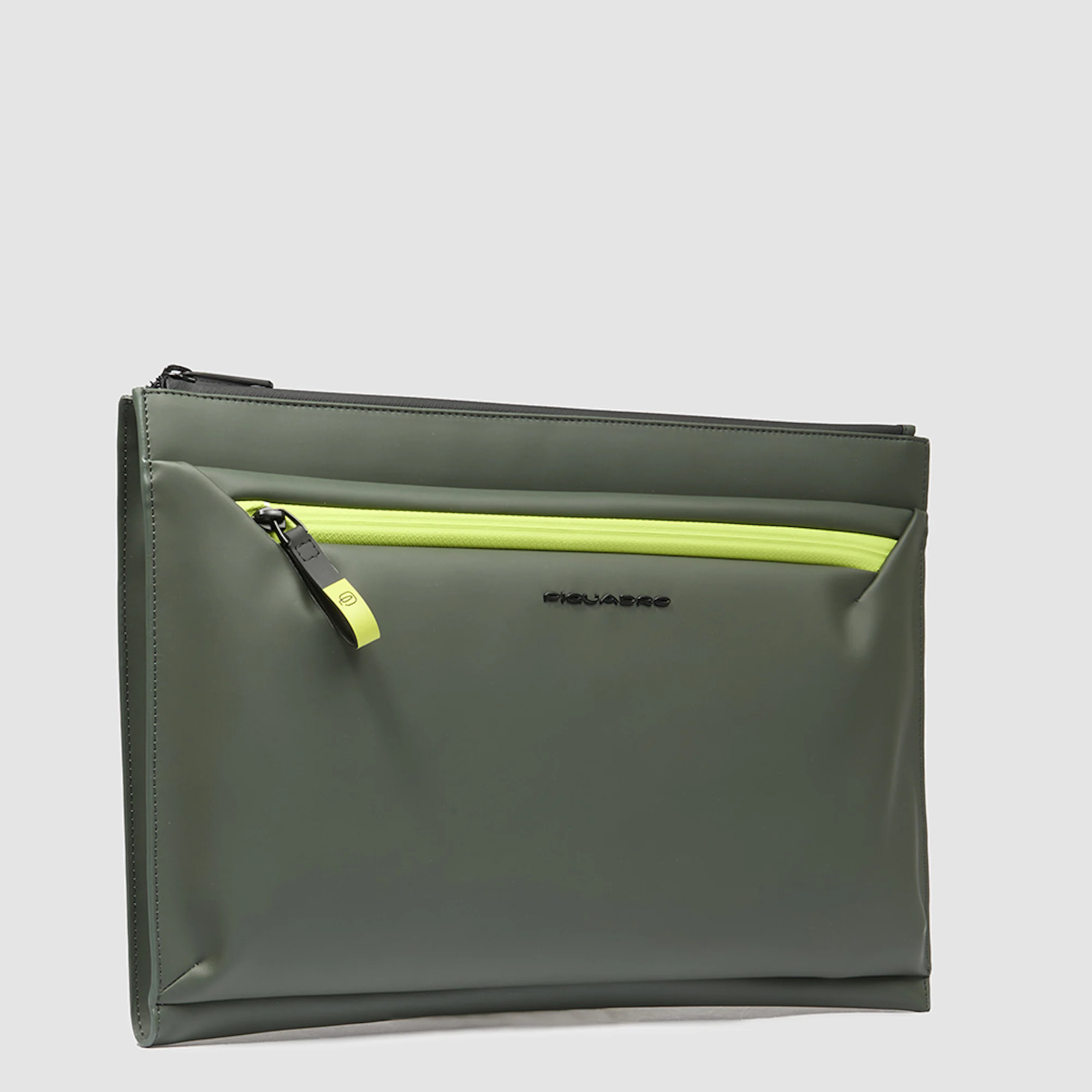 Piquadro Pochette porta iPad® in tessuto gommato resistente all'acqua con tasca per AirPods®