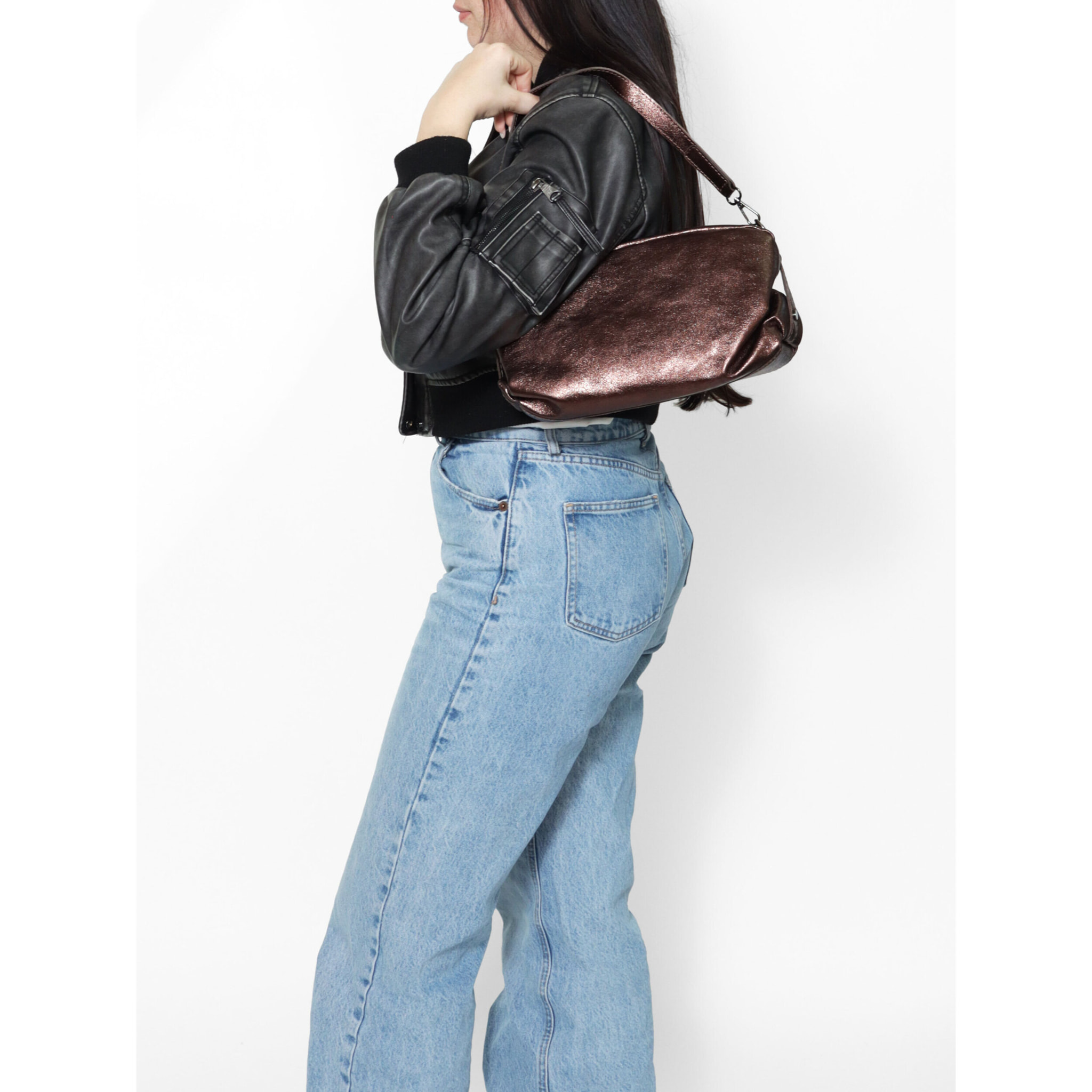 Borsa a Tracolla da Donna Vanessa in Vera Pelle Made in Italy 15x30x13 cm