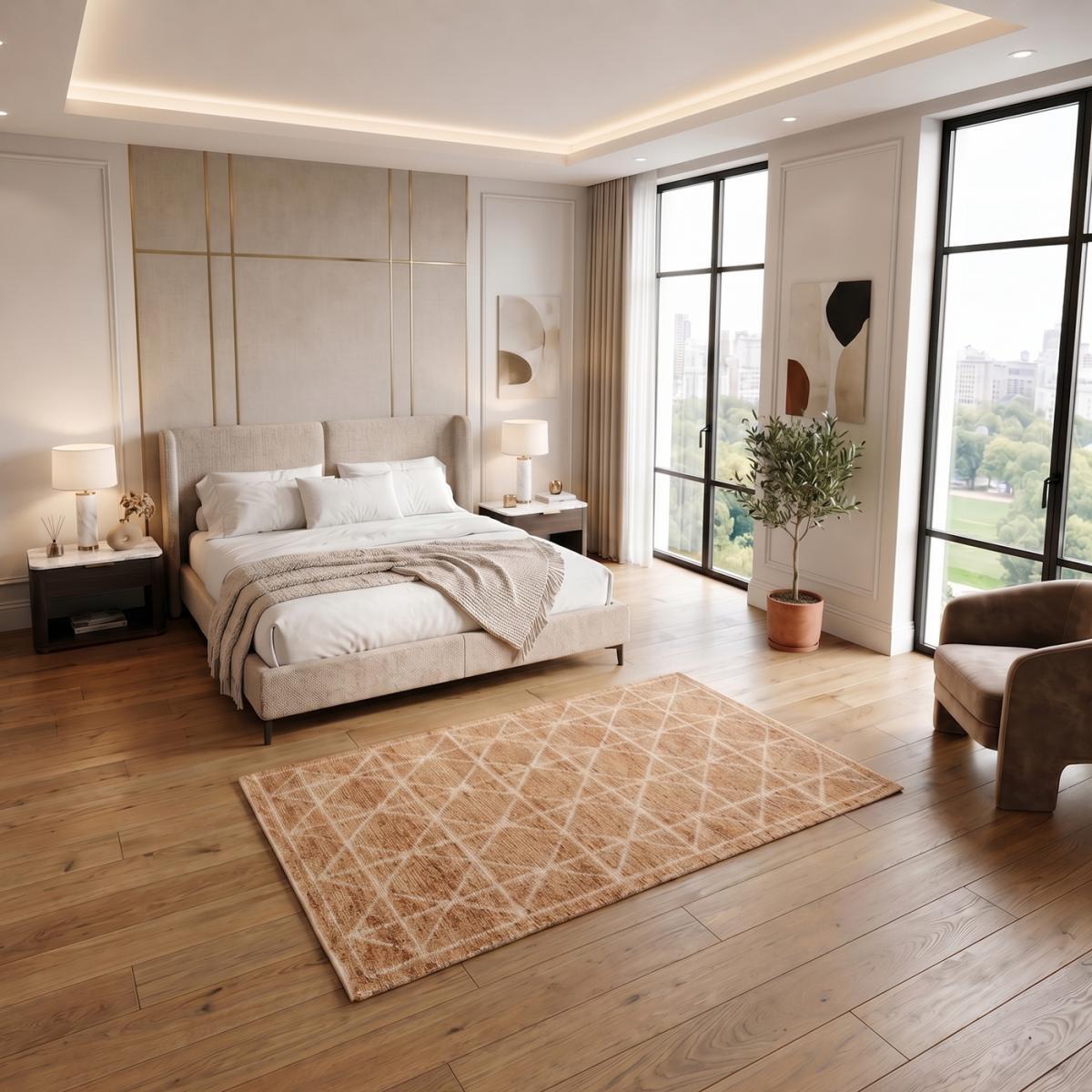 Tapis kilim fait main motif géométrique POPE