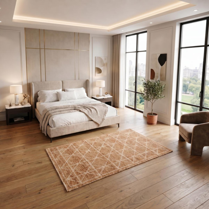 Tapis kilim fait main motif géométrique POPE