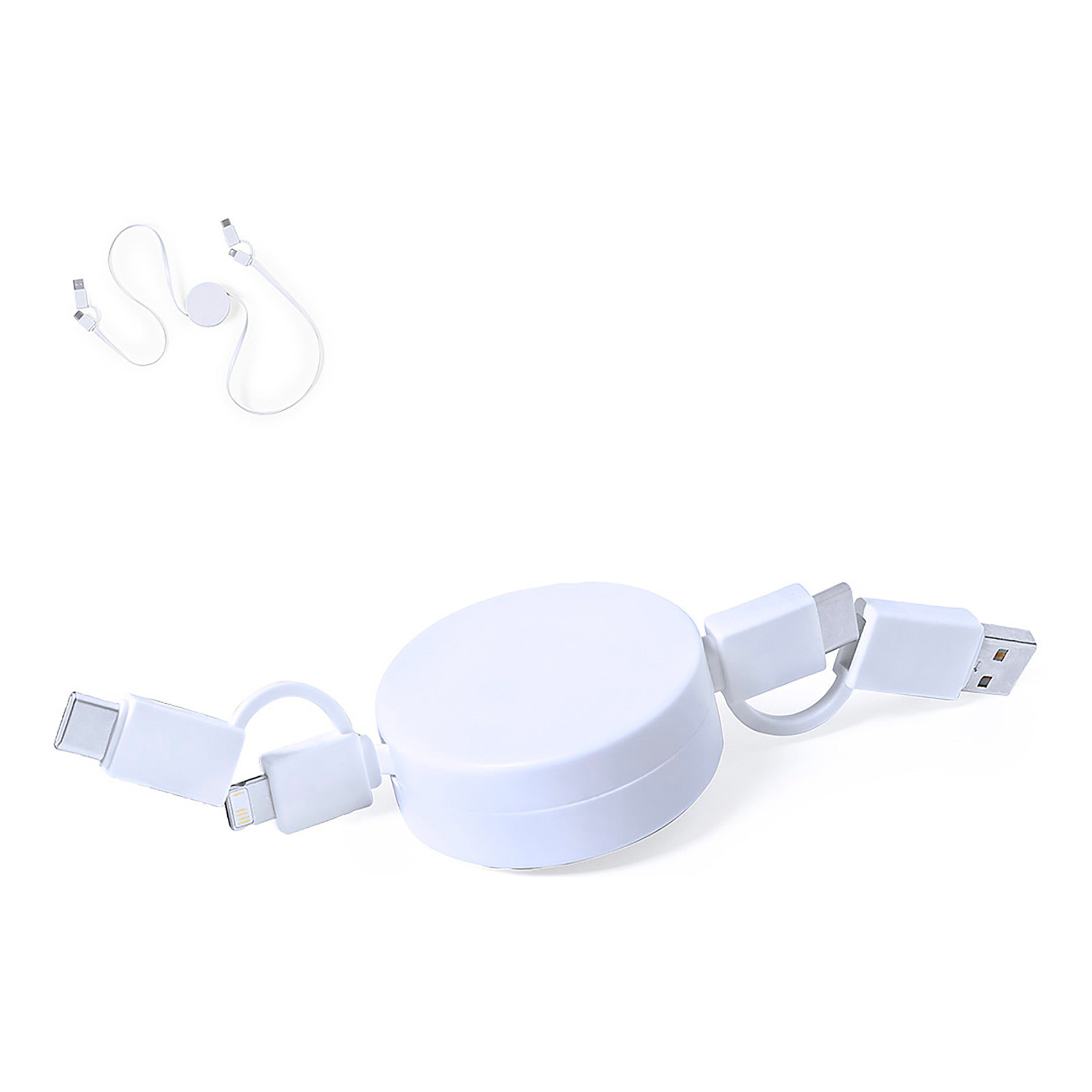 Caricabatterie e cavo dati. Cavo estensibile. Connessione micro USB, tipo C e Lightning 9 V CC 2,1 A