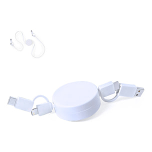 Caricabatterie e cavo dati. Cavo estensibile. Connessione micro USB, tipo C e Lightning 9 V CC 2,1 A