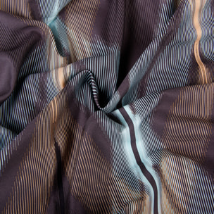 Housse de couette + taies oreiller satin de coton "La mer"