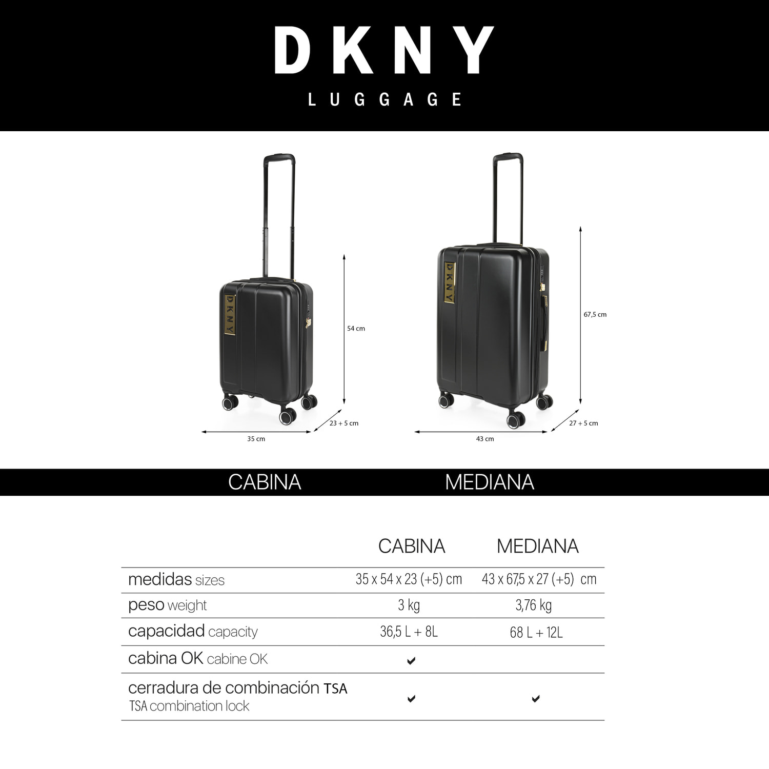 Maleta Pc Mediana Dkny Dkny-413 City Block Black
