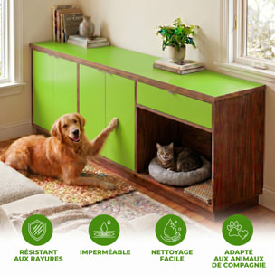 Rouleau adhésif décoratif Vinyle au Mètre - Vert pomme - Sticker Lavable Imperméable Mur Cuisine Meubles