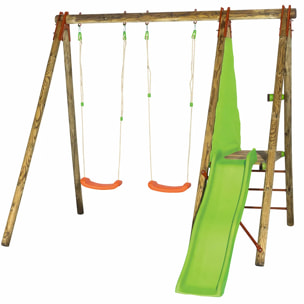 Balançoire en bois 2,30 m Topwood DANI - 4 enfants
