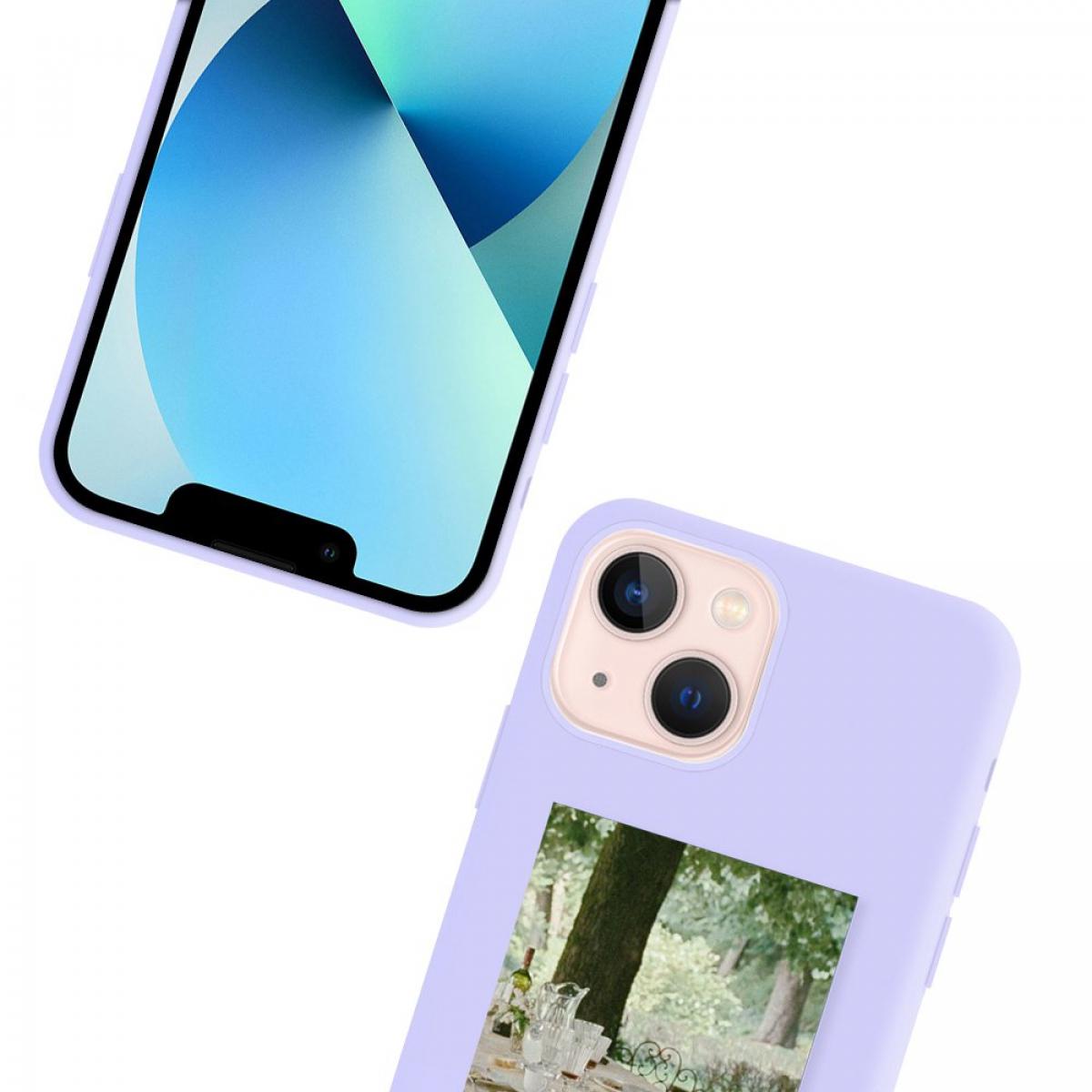 Coque iPhone 13 Mini Silicone Liquide Douce lilas Été Provencal La Coque Francaise.