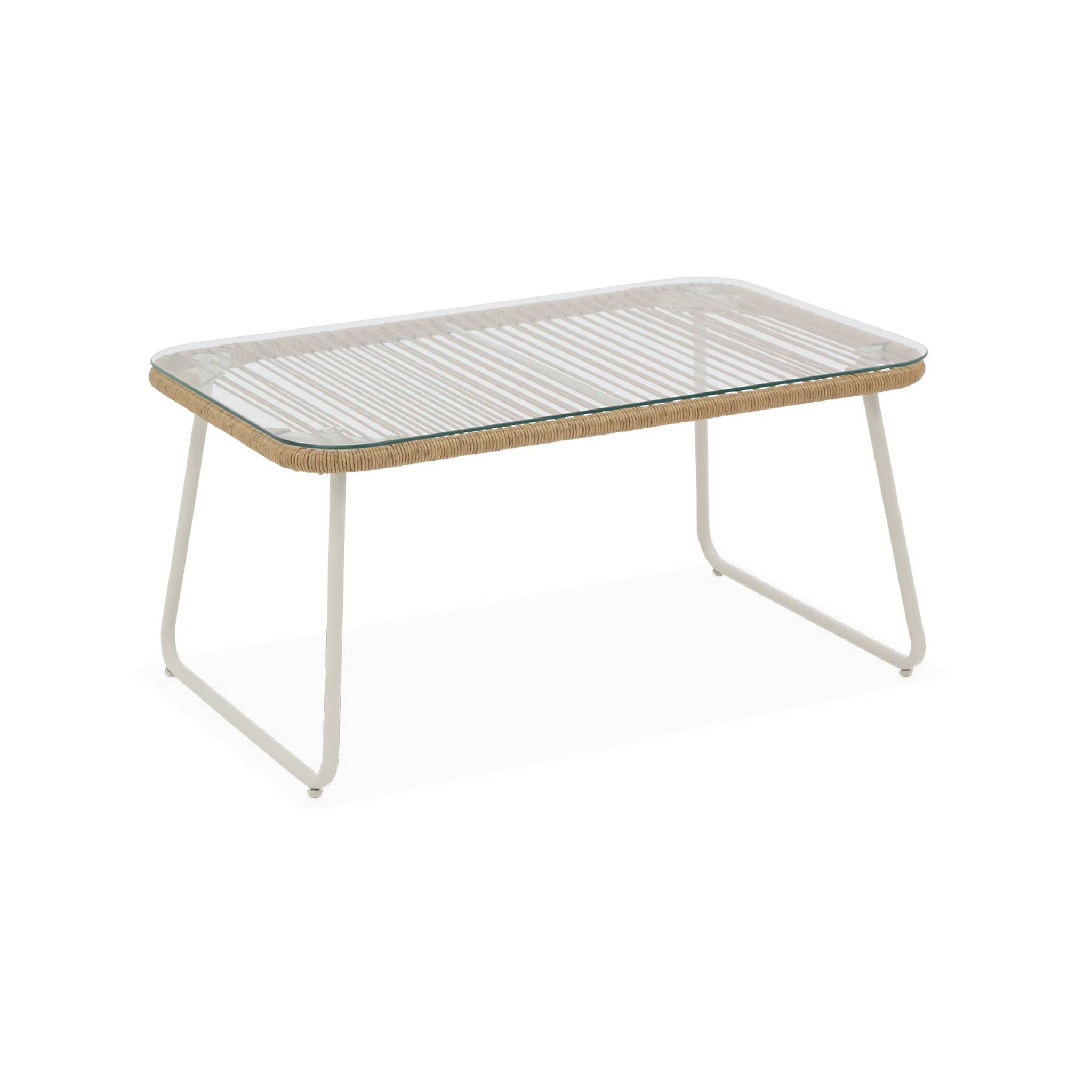 Salon de jardin acier galvanisé et cordage 4 places CESENA