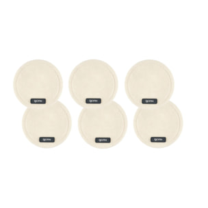 Sous-verre rond - 6 pièces - Feutre recyclé beige