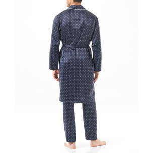 Bata corta cruzada azul marino