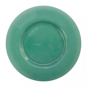 Lot de 6 ASSIETTE PLATE LIGHT GREEN