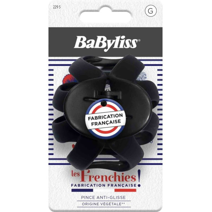 Pince cheveux BABYLISS anti-glisse végétale - Made in France