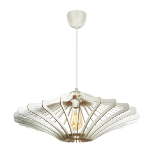 Lámpara de techo, mdf, blanco, colección Covadonga, 59x59x55, casquillo E 27 Max 45 - 60