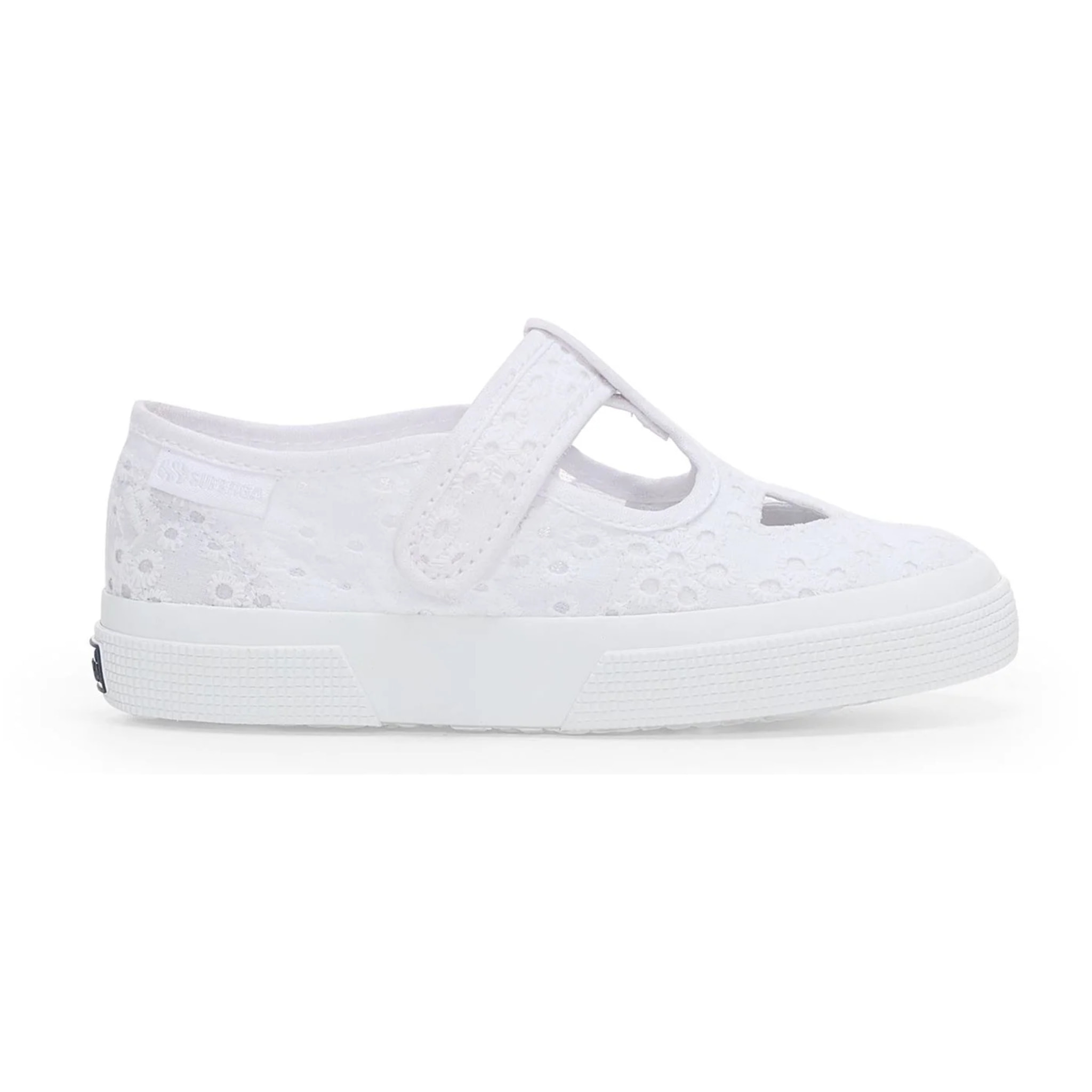 Sandali Superga Bambina Bianco 3663 Kids Cotton Sangallo Eyes Leggera
