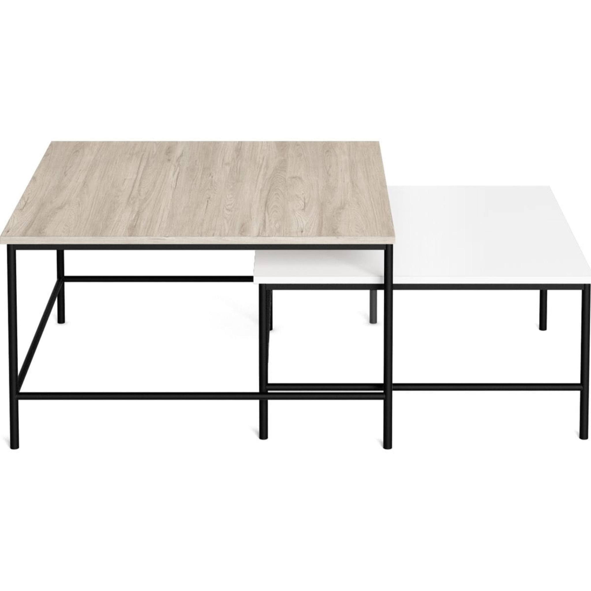 Set de 2 tables basses gigognes carrées - DONNA