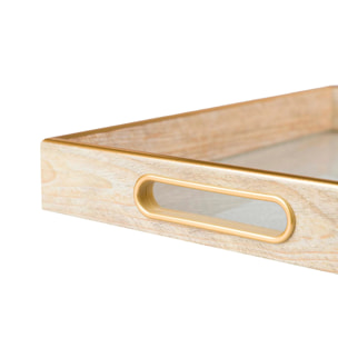 Set 2 Bandejas Cristal Pu 40x30x5 35x25x5 Cm
