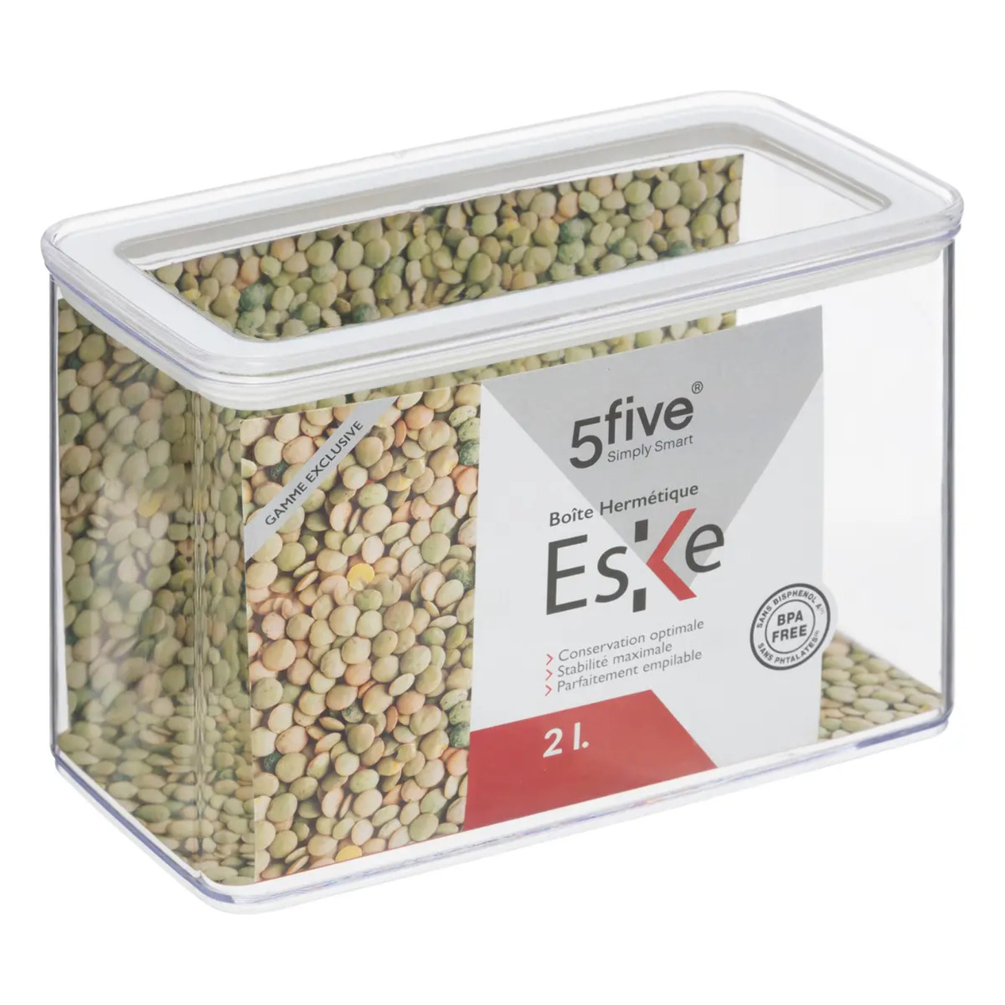 Boîte de conservation rectangulaire angle "Eske" 2L