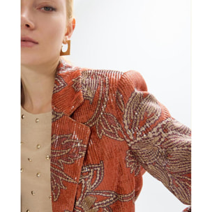 Motivo floreale con paillettes in stile americano