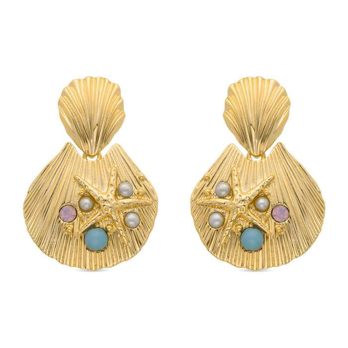 Pendientes acabado en oro amarillo de 18k