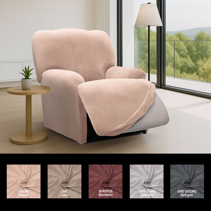 Funda TERCIOPELO ANTIMANCHAS Multi elástica para RELAX PIES JUNTOS modelo VERONICA