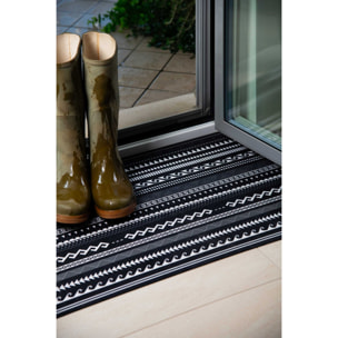 Tappeto da Bagno Soft Excelsa- Etnico, Gomma Nero