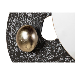 Adorno Pared Metal Blanco Negro 71x6x59 Cm