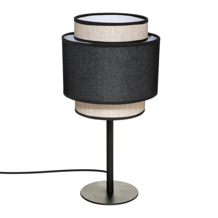 Lampe "Tika" noir H40cm