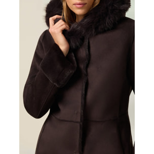 Oltre - Cappotto in tessuto morbido - Marrone