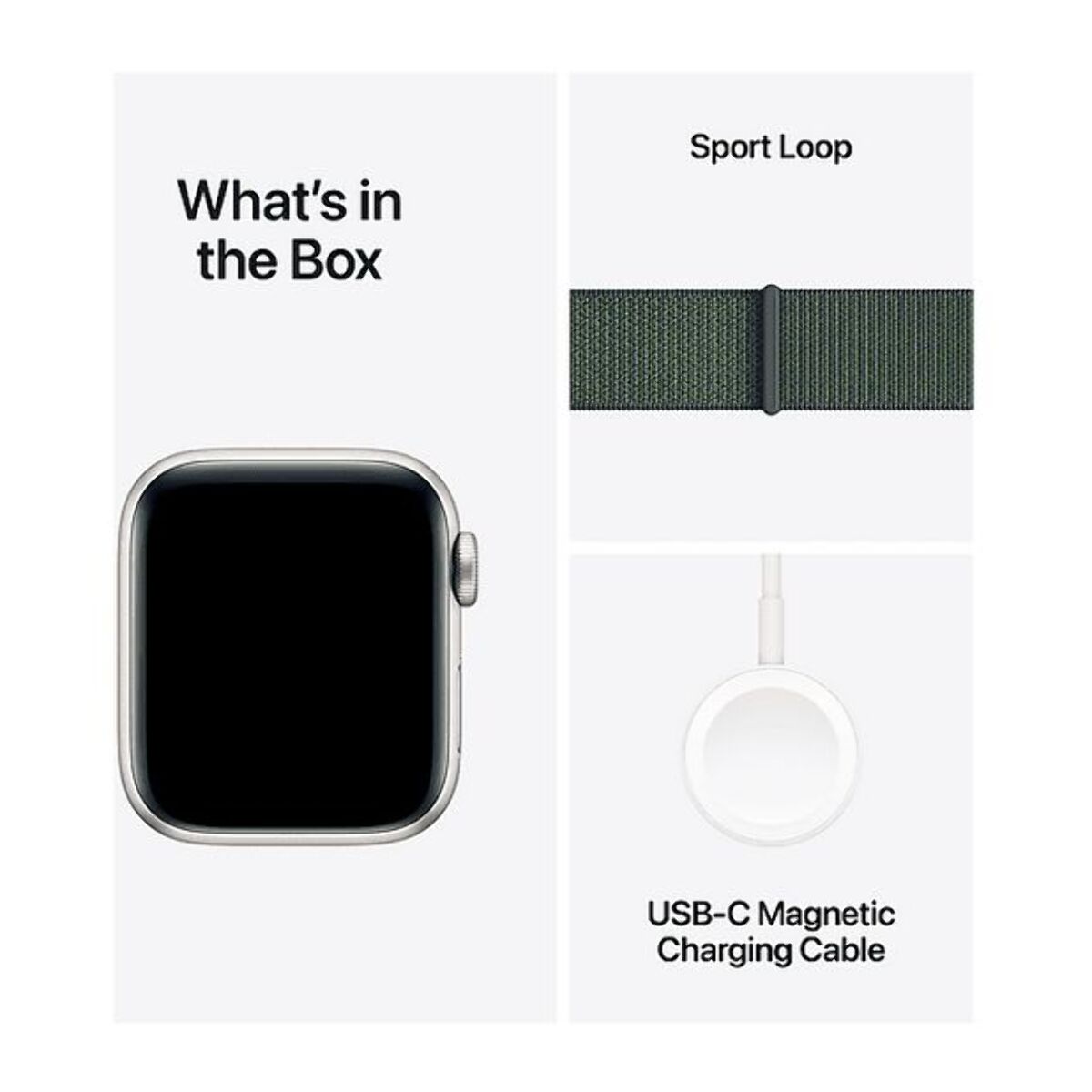 Montre connectée APPLE WATCH SE 44mm Lumière Stellaire/Vert Loop Cell