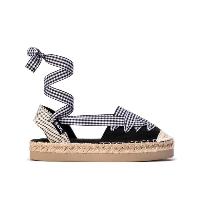 B&W Break&Walk - Sandali estivi in juta con zeppa per donna e bambina