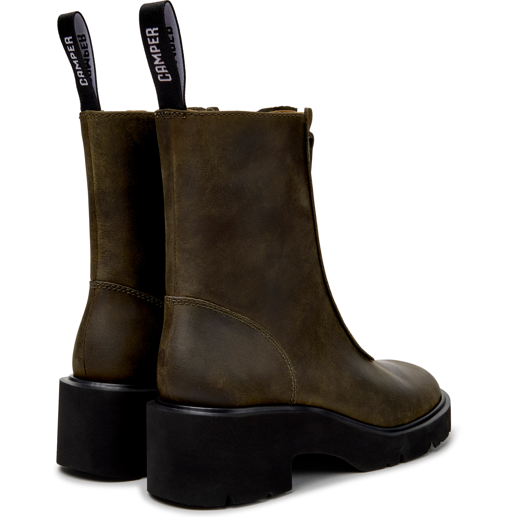 Botines - CAMPER Milah - Verde - Piel nobuk