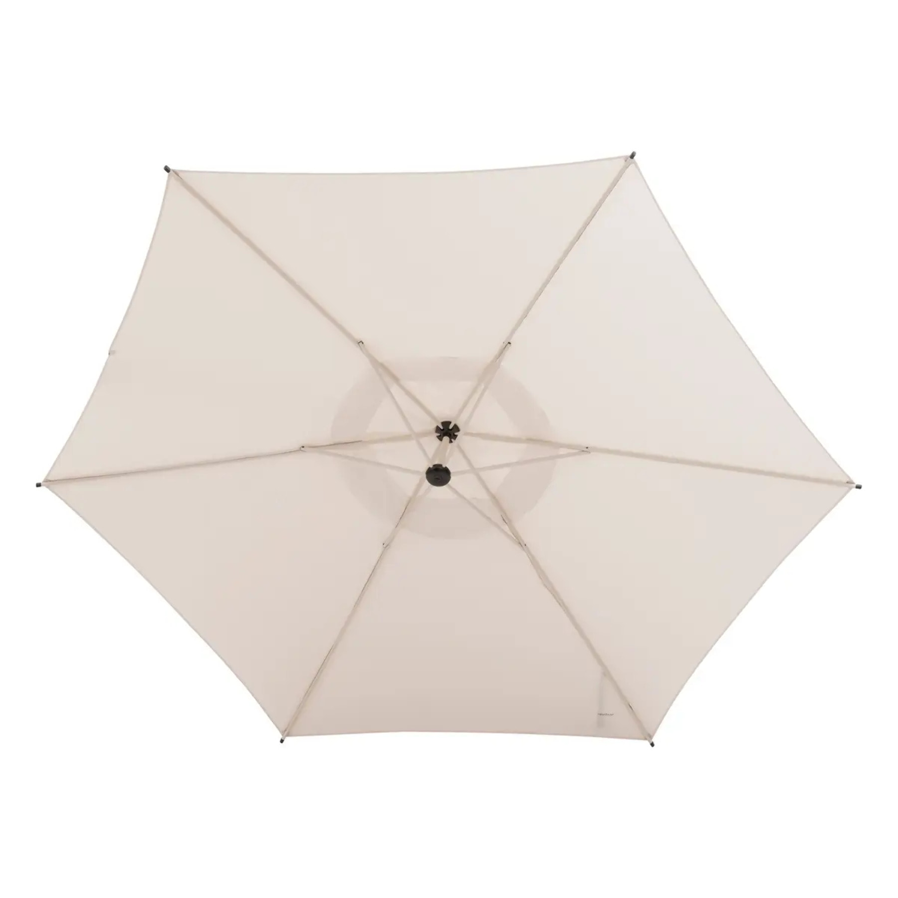 Parasol déporté rond "Manoa" argile & blé 3m en aluminium acier et polyester