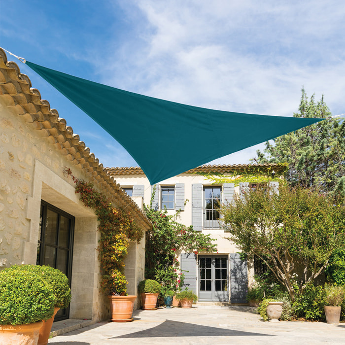 Voile d'ombrage triangulaire Shae Bleu canard
