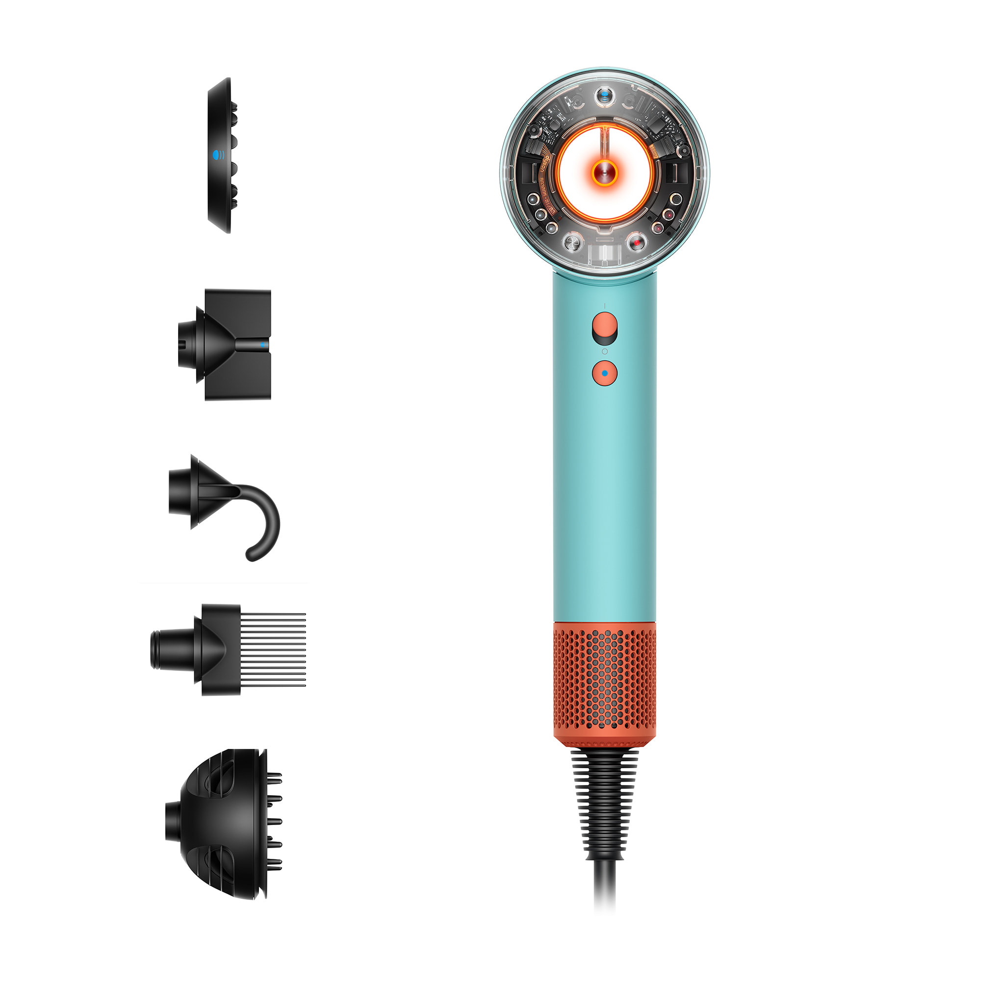 Phon Asciugacapelli Dyson Supersonic Nural™ (acquamarina/tangerine) | Ricondizionato