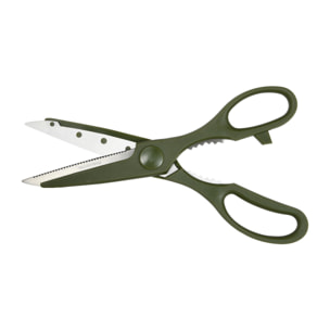 Tijeras de cocina 21,5 cm acero inoxidable con mango ergonómico verde expert san ignacio