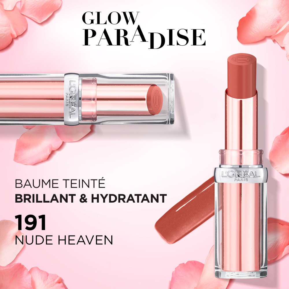L'Oréal Paris Baume à Lèvres teinté Glow Paradise 191 Nude Heaven