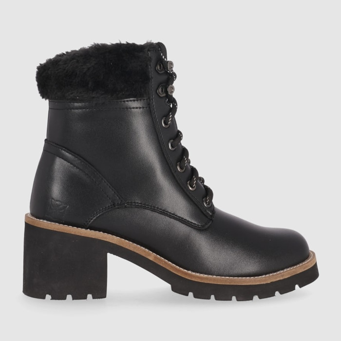Botines de Piel - Negro - Tacón: 6 cm