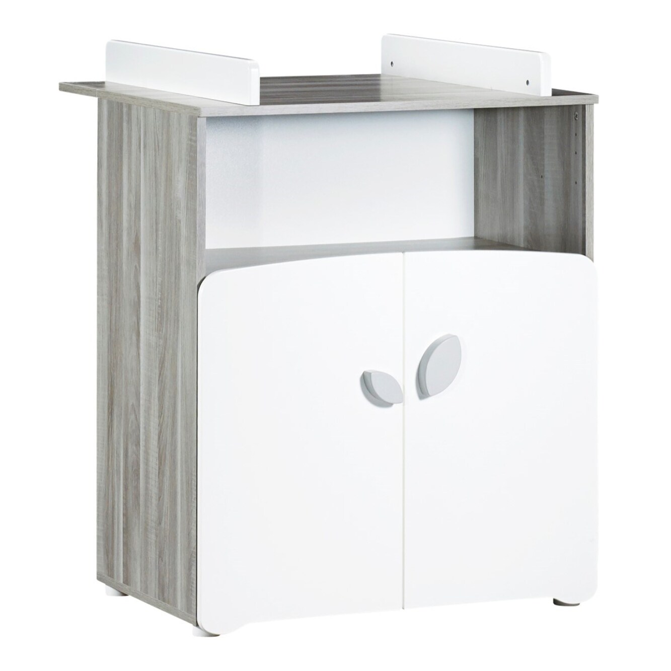 Chambre trio lit et Commode à langer en bois blanc