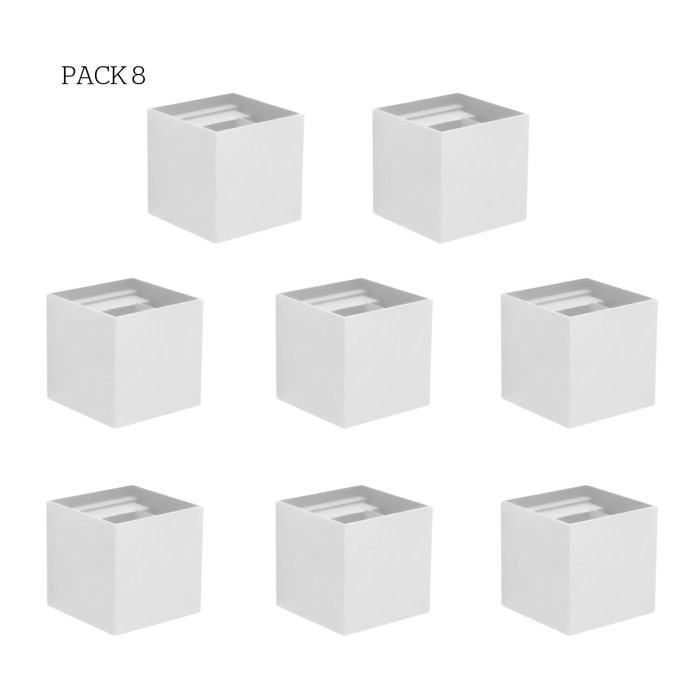 Forlight Axis Round - 4 Apliques de pared Iluminación LED Exterior para Terrazas, Jardines y Balcones ON/OFF 3000K en Color Negro