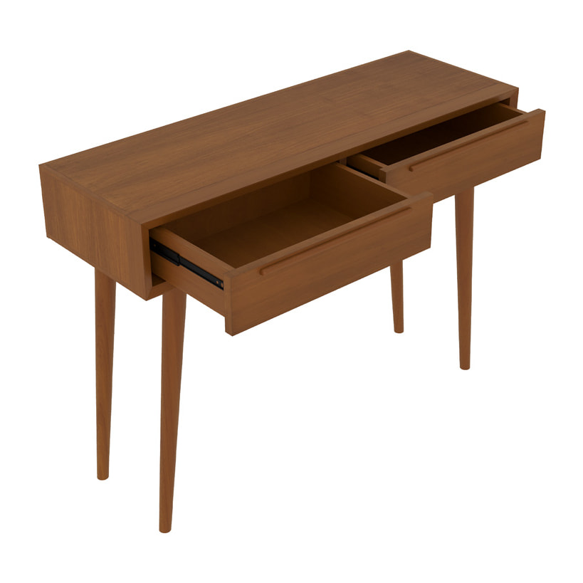 Console 2 tiroirs en teck - Waya