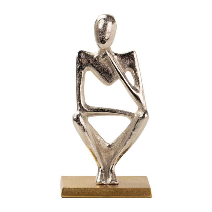 Figura Persona Alum. Plateado / Dorado 15x9x29 Cm