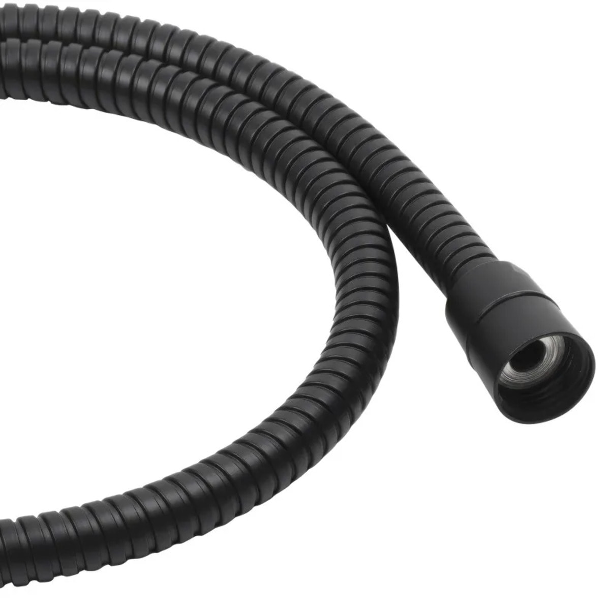 Flexible de douche MSV Teddy 1,50 m Ø14 mm – Double verrouillage anti-torsion – Noir mat