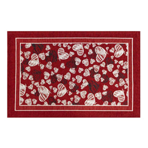 TAPPETO DA CUCINA DIS. MELODY ROSSO MIS. 57X190 CM CON ANTISCIVOLO